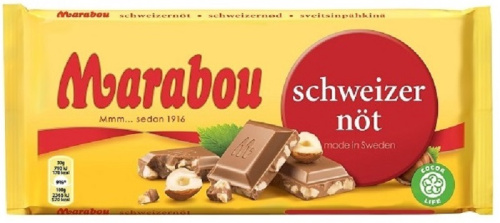 Marabou Шоколад швейцарский орех 200гр.