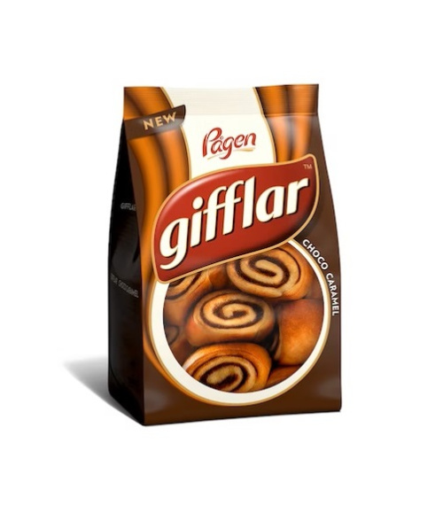 Pågen Gifflar маленькие булочки с шоколадом и карамелью 260г