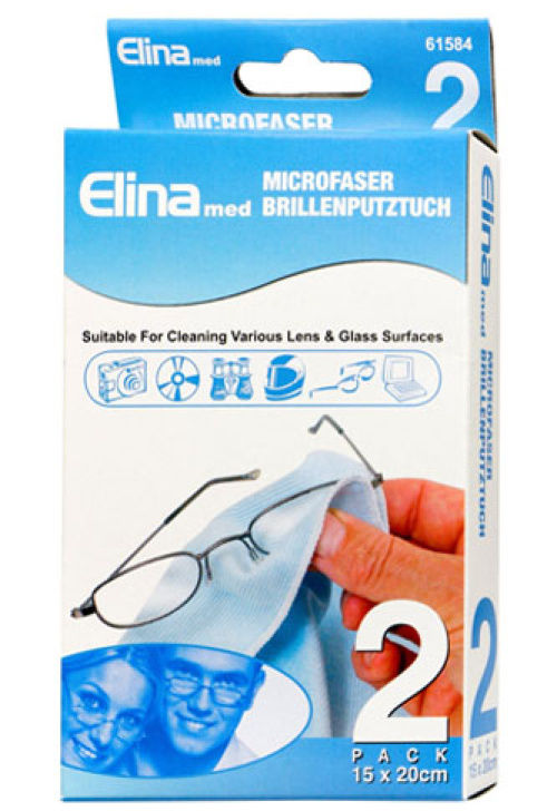 Elina Салфетка для очистки линз из микрофибры 2 шт 20x15cm