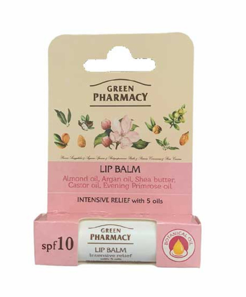 Green Pharmacy Бальзам для губ на основе пяти эфирных масел 