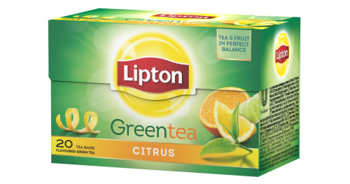 Lipton чай зелёный цитрус в пакетиках 20 шт