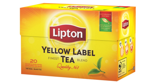 Lipton Yellow Label чёрный чай в пакетиках 20 шт
