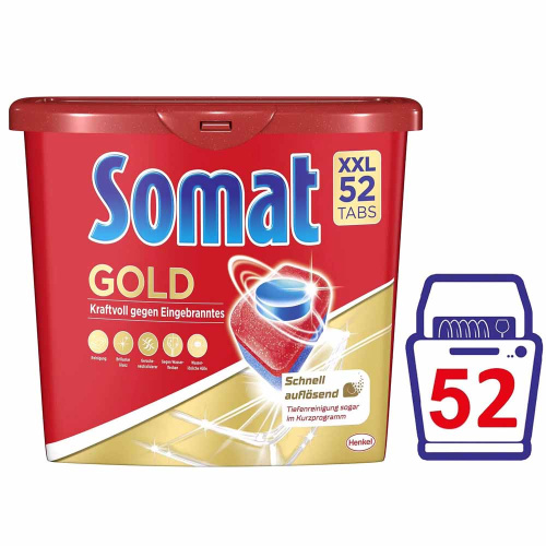 Somat Gold таблетки для мытья посуды 52 шт XXL