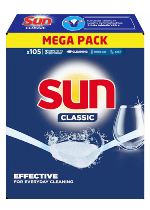 Sun Classic Таблетки для посудомоечной машины 105шт 