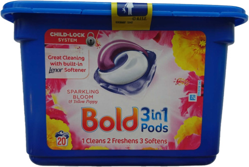 Bold 3in1 Pods Sparkling Bloom & Yellow Poppy подушечки для стирки 20  стирок