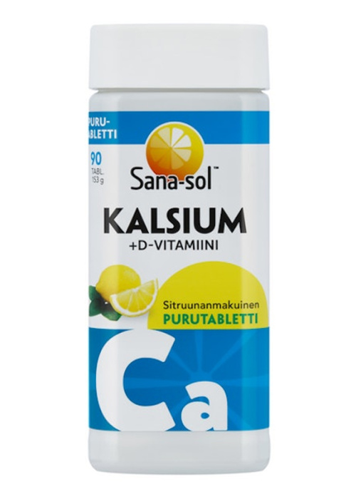 Sana-sol Кальций + витамин D 90 табл. со вкусом лимона