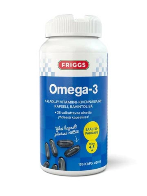 Friggs Omega-3 Рыбий жир-витамин-минерал эконом-пакет 135 капсул