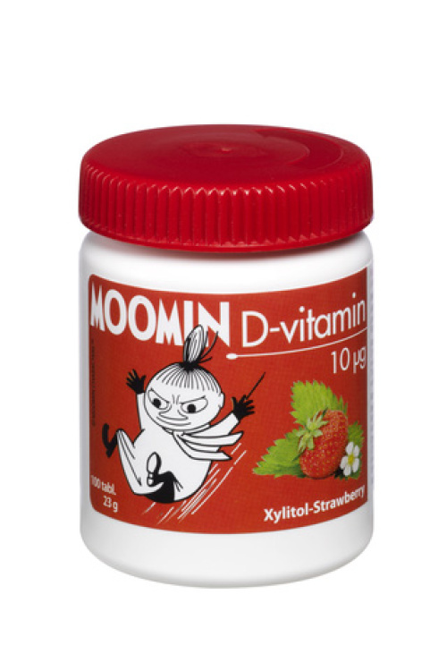 Moomin Витамин D 10мкг ксилитол-клубника 100шт 