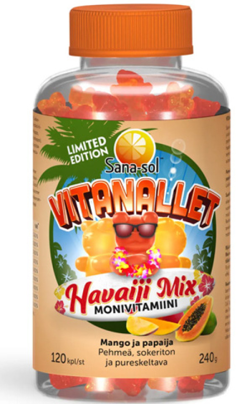 Sana-Sol Vitanalle Мультивитамины гавайская смесь 120 шт