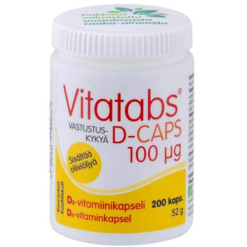 Vitatabs D-Caps +D3 100 мкг 200капс.