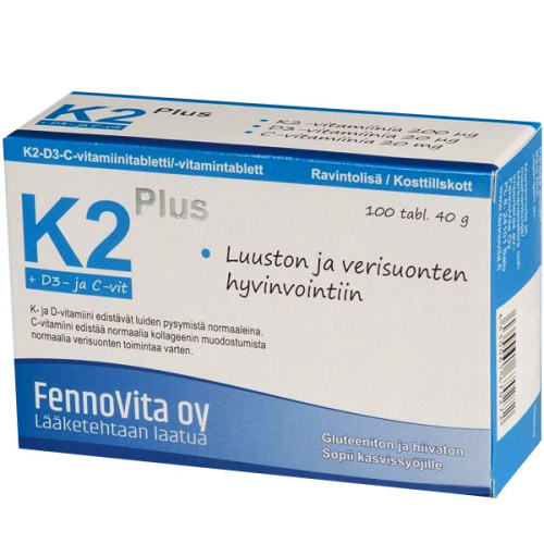 Fennovita K2 Plus витамин 200 40г 40г 100 таблеток