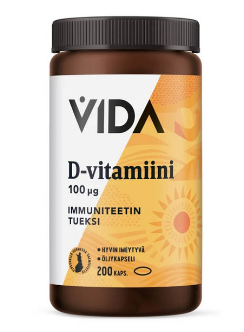 Vida витамин D 100 мкг 200 капсул