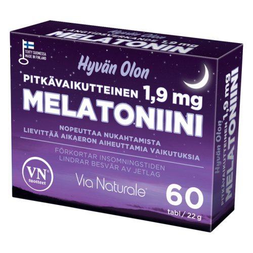 VN Hyvän Olon Мелатонин длительного действия 1,9 мг 60 табл.