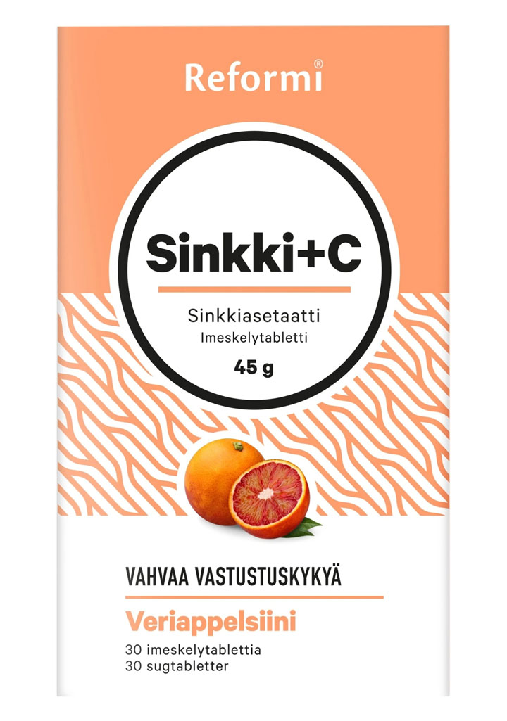 Reformi Sinkki+C imeskt. veriap. 30 таблеток