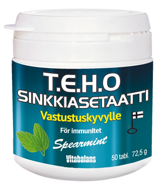 Vitabalans T.E.H.O Ацетат цинка мятный 50 табл 