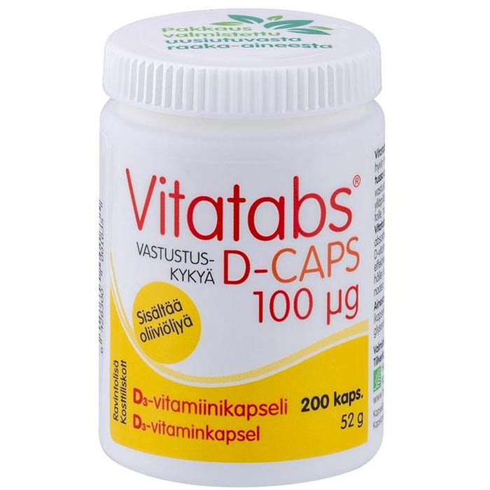 Vitatabs D-Caps +D3 100 мкг 200 капс 