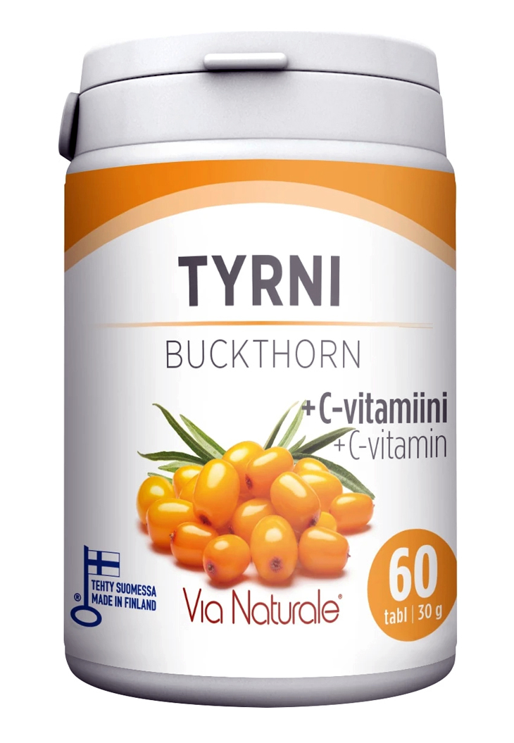 Пищевая добавка с облепихой и витамином С Tyrni Buckthorn, 60 шт