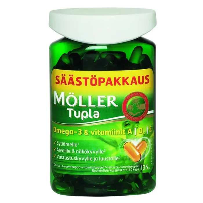 Möller Tupla Omega-3 + ADE-vit.150 мягких таблеток